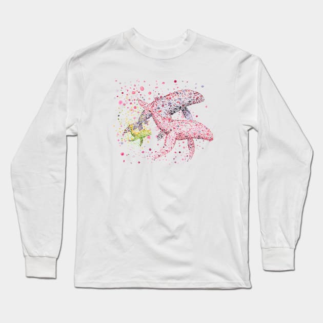 Whale  Pod Long Sleeve T-Shirt by HammerPenStudio